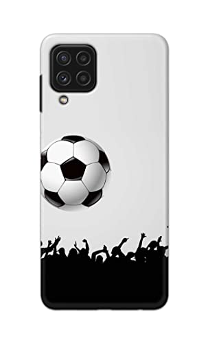 Image of Printed Hard Back Cover Case for Samsung Galaxy A22 4G Back Cover (Football Icon) -1302