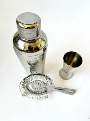 Kit Coqueteleira Inox 350ml, 3 Peças