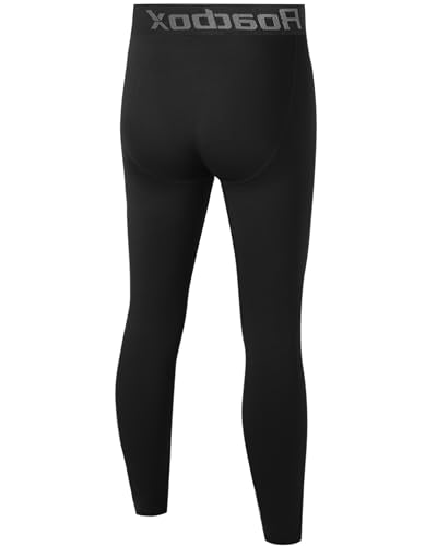 Roadbox Youth Boys' Thermal Compression Pants, Fleece Lind Base Layer Sports Leggings, Athletic Tights for Cold Weather2