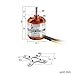 FLASH HOBBY D2836 1120KV 2-4S Brushless Outrunner Motor for Rc Multicopter Airplane Helicopter (1120kv)