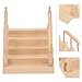 Angoily Miniature Dollhouse Staircase 1 12 Scale Dollhouse Furniture Wooden Handrail DIY Unpainted Staircase Handrail Model for Fairy Garden Doll House Scene Decor