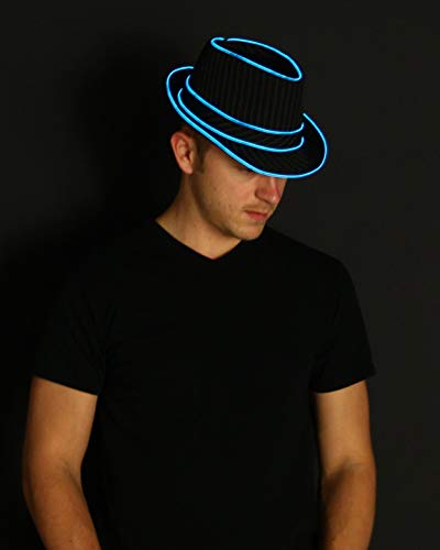 Electric Styles Fedora Hat - Blue LED