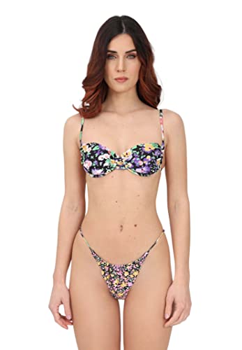 Bikini motif floral noir pour femme | Beachwear chic d'été
