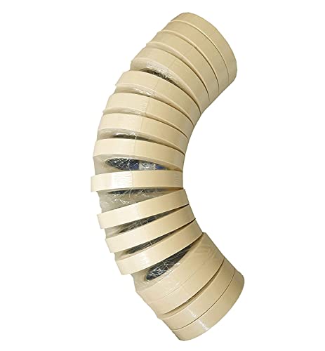 ACIT Cinta de carrocero para pintar, cinta de papel para enmascarar, Masking Tape, cinta de pintor, excelente adhesión (16 Rollos 19 mm)