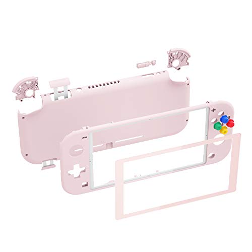 Image of eXtremeRate Cherry Blossoms Pink DIY Replacement Shell for Nintendo Switch Lite, NSL Handheld Controller Housing with Screen Protector, Custom Cover for Nintendo Switch Lite [Console NOT Included]