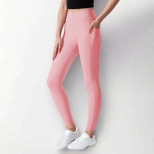 Girls Leggings Casual Seamless High Waisted Stretch Tights Dance Yoga Pants Kids Leggings with Pockets 5-12 Years3