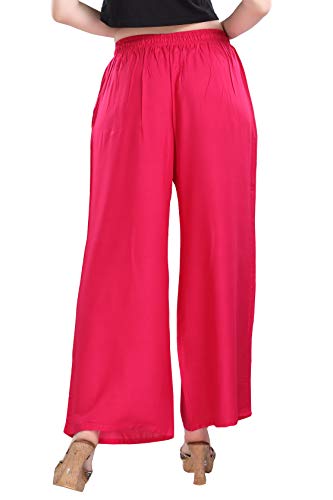 Image of TRASA Women's and Girls Cotton Reyon Regular Fit Palazzo Pants - Available Size - L, XL, 2XL, 3XL