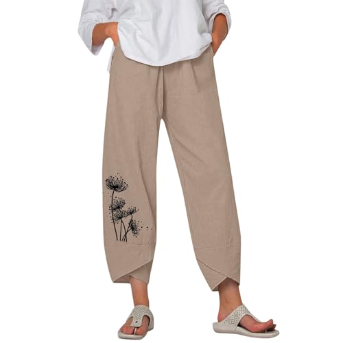 Pantalon tendance femme lin léger fluide pour mode estivale