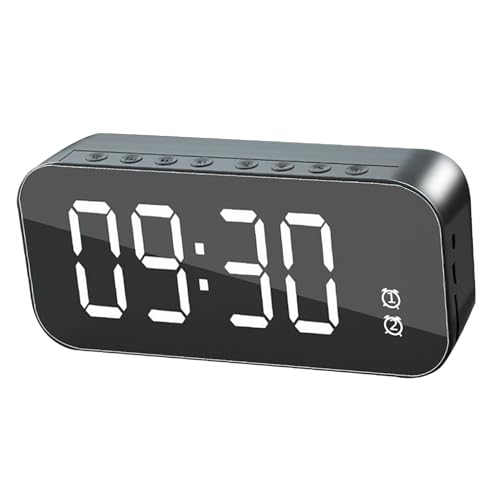 Réveil haut-parleur Bluetooth grand volume portable Hidyliu compact noir