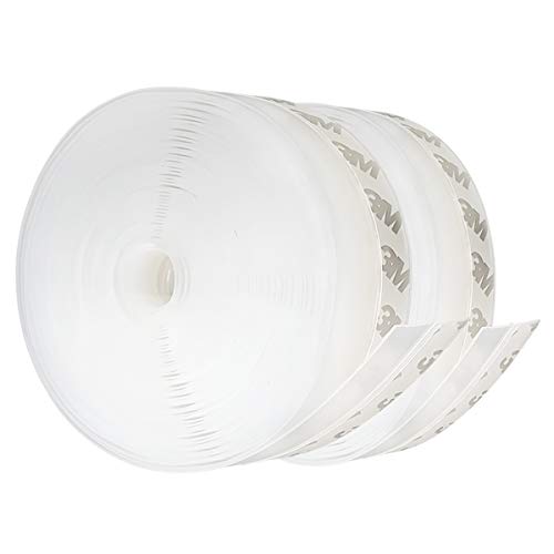 JEMESI Tira de Sellado de Silicona, Burletes para Puertas, Aislamiento Acústico, El control de Plagas, Resistente Viento y Lluvia, Utilizada para Puertas Ventanas Muebles - pack de 2 (25mm * 5m) Cover