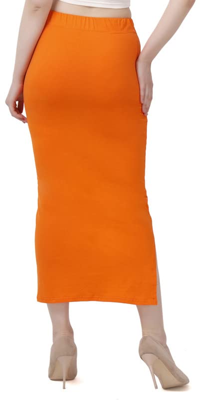Image of Lycra Blend Cotton Saree Shapewear Petticoat for Women and Girls, Skirts Shapewear Dress for Saree