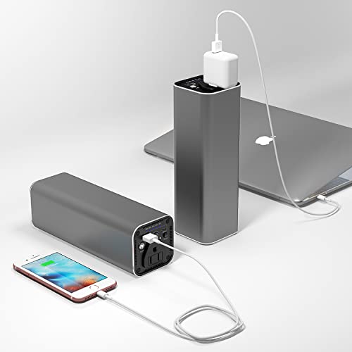 Portable Laptop Charger with AC Outlet, 31200mAh/112Wh 100W Travel Laptop Power Bank, External Battery Pack Compatible with MacBook, iPhone, Samsung, HP, Dell, Lenovo and More