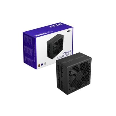 NZXT C1000 Gold Core Zasilacz ATX 3.1 1000 W - 80 PLUS Gold - Cybenetics Platinum - w pełni modułowy - PCIe 5.1 600W 12V-2x6 - Wentylator Zero RPM - Kondensatory 105°C - czarny