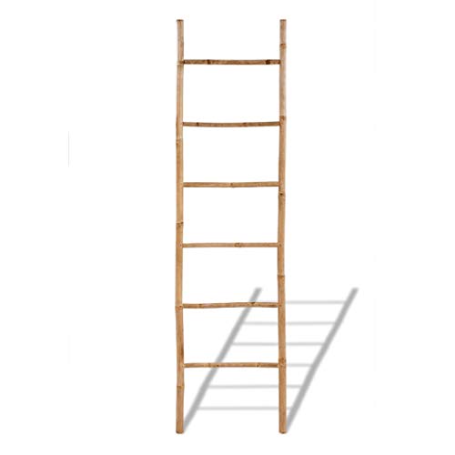 Escalera para toallas de bambú en dormitorios y baños de estilo nórdico 3
