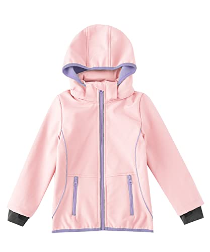 Image of M2C Girls Hooded Fleece Lined Waterproof Windproof Jacket Pink 6-7