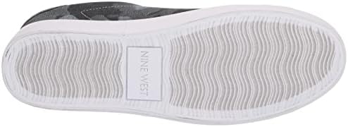 Nine West Women's SNEAKS Sneaker, White/Multi Denim, 8 | Image 3