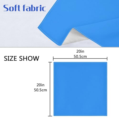 Servilletas de Tela Reutilizables Poliester Azul Set x6 miniatura 7