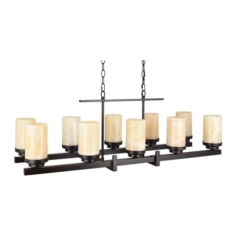 ALICE HOUSE 39.5" Dining Room Chandelier with Marble Shade Cover