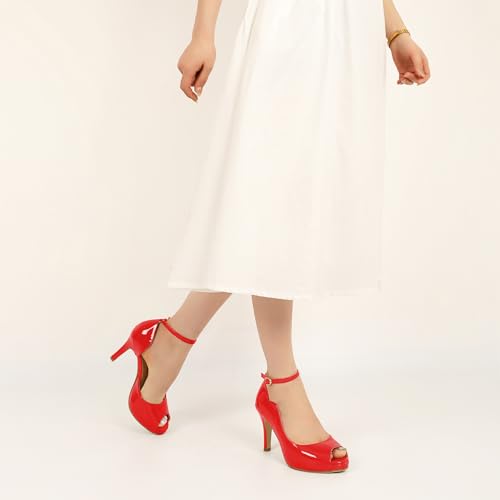 Image of AUMOTED High Heels Pumps Platforms Shoes for Party Daily 3.4 inch Dressy Pumps