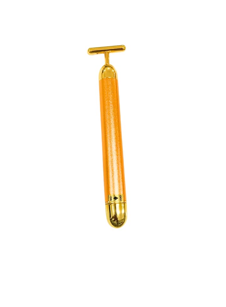 Golden Rod 24K Beauty Bar, T-Shaped Energy Massager, Battery