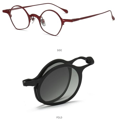 Lunettes de soleil rétro UV400 MUTYNE avec clip circulaire