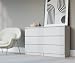 Produktbild 3xEliving Elegante und geräumige Kommode mit 6 Schubladen, 140 cm, Weiß, perfekt für Wohnzimmer, Büro, Schlafzimmer'