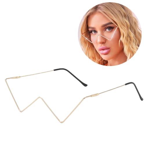 Fc'Noqgn W Sin Lente Modelo Divertido Fiesta Gafas Mardi Gras Celebración Carnaval Carnaval Gafas Sin Lente Pícara Línea Gafas de Sol Divertido Hombre Mujer