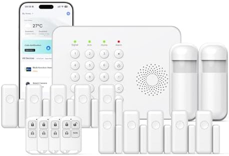 AGSHOME Alarmanlage, kabellos, 15 Stück, WLAN, Sicherheit, Einbrecher AGSHOME Alarmanlage, kabellos, 15 Stück, WLAN, Sicherheit, Einbrecher