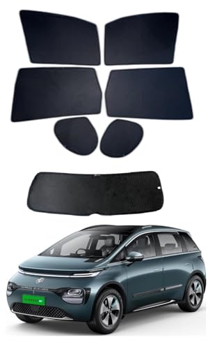 Image of Premium Car Sunshade Fix Type Non-Magnetic Curtain with Rear Dicky Curtain Set of 7pc for Mg Windsor