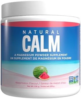 Natural Calm Magnesium Citrate Powder (Watermelon Flavour), 226g - Quick Absorbing - Loved Magnesium Drink