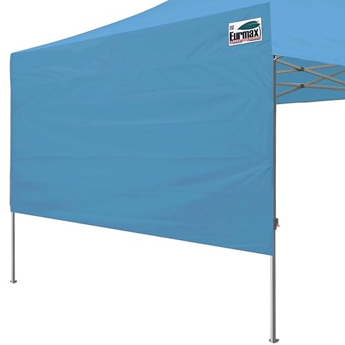 Image of Eurmax USA 10x4.8 Pop Up Canopy SunWall-UV Protection for Tents,Blocks Sunlight&Wind,Water Resistant Side Wall Only,Easy Hook & Loop Installation,Fit for 10FT Straight Leg Shelters&Gazebo,Sky Blue