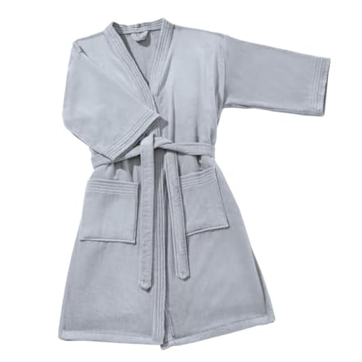 Roupão Adulto Banho Unissex 100% Algodão Dohler Confort – Felpudo, Aveludado, Toque Macio, Manga 3/4 Tamanhos P ao GG (BR, Alfa, M, Regular, Regular, Cinza)