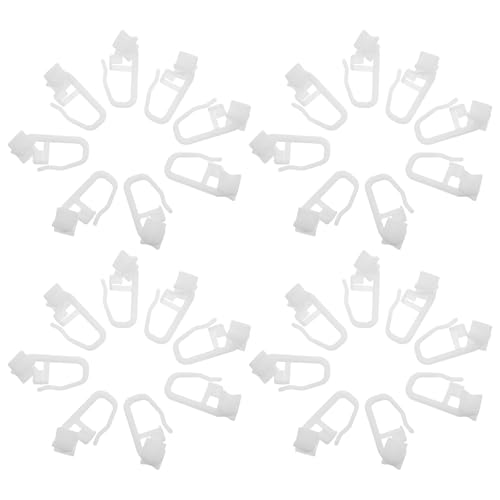 MAGICLULU Ganchos para Riel de Cortina 50 Piezas, Accesorios de Rueda Deslizante Silenciosa, Compatibles Cortinas de Tela y Opacas, Movimiento Suave para Persianas y Rieles del Hogar