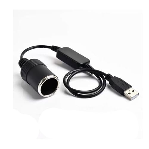 USB to cigarette lighter converter, a 5V USB male to 12V fem...