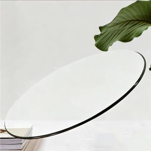 Miroir et verre trempé finition haut de gamme pour table à manger ronde