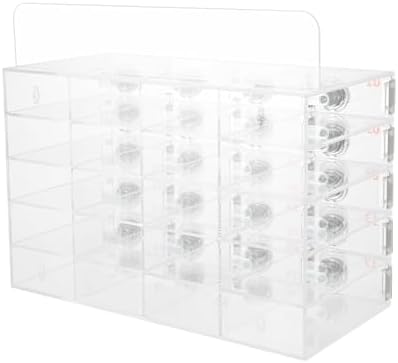 20-Slot Wall-Mounted Acrylic Phone Locker Box with Combination Lock - Clear Cell Phone Storage Cabinet for Schools, Offices, Gyms, and Public Spaces - Secure & Convenient