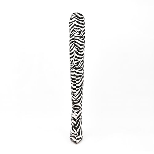 Image of Thigh high boots for women striped Back zipper Burgundy Zebra Print Over the knee Sexy gold white pointed toe Cow Print leopard Magenta stiletto heel