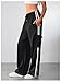 SOLY HUX Women's Cargo Sweatpants Wide Leg Baggy Parachute Pants Y2K High Waisted Track Pants Streetwear Black Striped S
