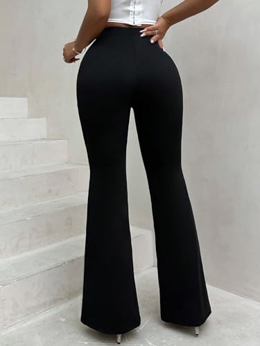 Womens Classic Casual Pants High-Waisted Lace Insert Pants2