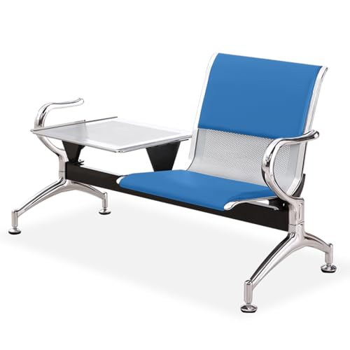 Reception Chair and Table Set for Hospitals, Salons &amp; Conferences - PU Leather Guest Bench for Waiting Rooms &amp; Reception Areas