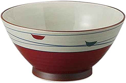 せともの本舗 Set of 5, Arita Ware Red Maki Shozui Tendon, 7.1 x 3.5 inches (18 x 9 cm) [Restaurants, Ryokan, Japanese Tableware, Restaurants, Commercial Utensils, Tableware]