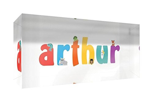 Décoration chambre Arthur bloc acrylique coloré pour étagère