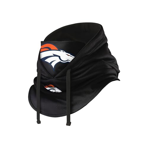 FOCO NFL Team Logo Black Drawstring Winter Cap Hooded Gaiter Balaclava Face Cover2