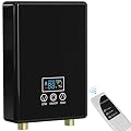 Kweetle Tankless Electric Water Heater,110V 5500W Under Sink Instant Water Heater with Digital Display Touch Screen&Remote Control On-Demand for Point Of Use for Kitchen,Laundry,RVs