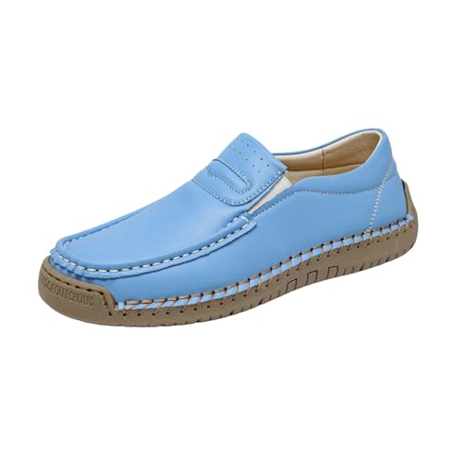 Generisch Montela Zapatos para mujer: zapatillas ortopédicas de piel con puntera ancha, zapatos transpirables para mujer, zapatos anchos y resistentes al agua, zapatos descalzos en zapatos de gimnasia