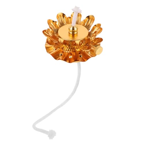 Housoutil Lotus Flower Candle Holder Ghee, Buddha Lotus Diwali Candle Stand Tealight Candlestick Lamp Butter Tibetan Oil Lamp Buddhist Altar Offering Supplies