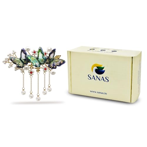 Image of Sanas Hair Accessories For Women 1Pc Alligator Hair Clips Pearl Beads Metal Hair Clips Barrettes For Girls Duckbill Clip For Hair Butterfly Clips French Clip 1Pc