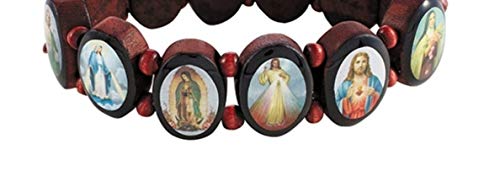 Needzo Oval Panel Beads Devotional Saints Bracelet, 6 1/2 Inch2