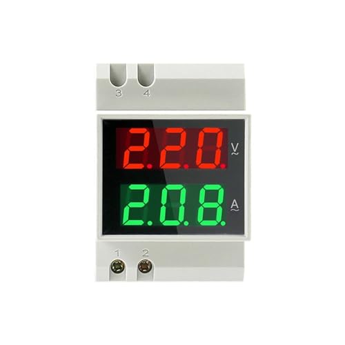 Voltmètre à Rail Din D52-2042 AC 200V-450V ampèremètre numérique LED