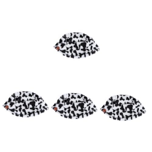 Chapeau bob en peluche vache minkissy lot de 4 pour femmes et filles